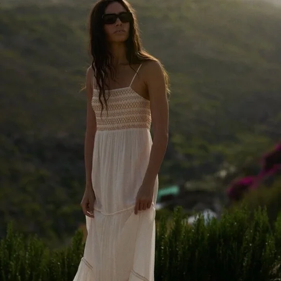 Zara Combination Tiered Dress Size Large - Picture 4 of 5